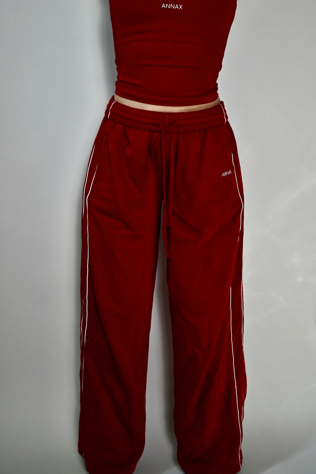 Stripped Wide-leg Track Pants