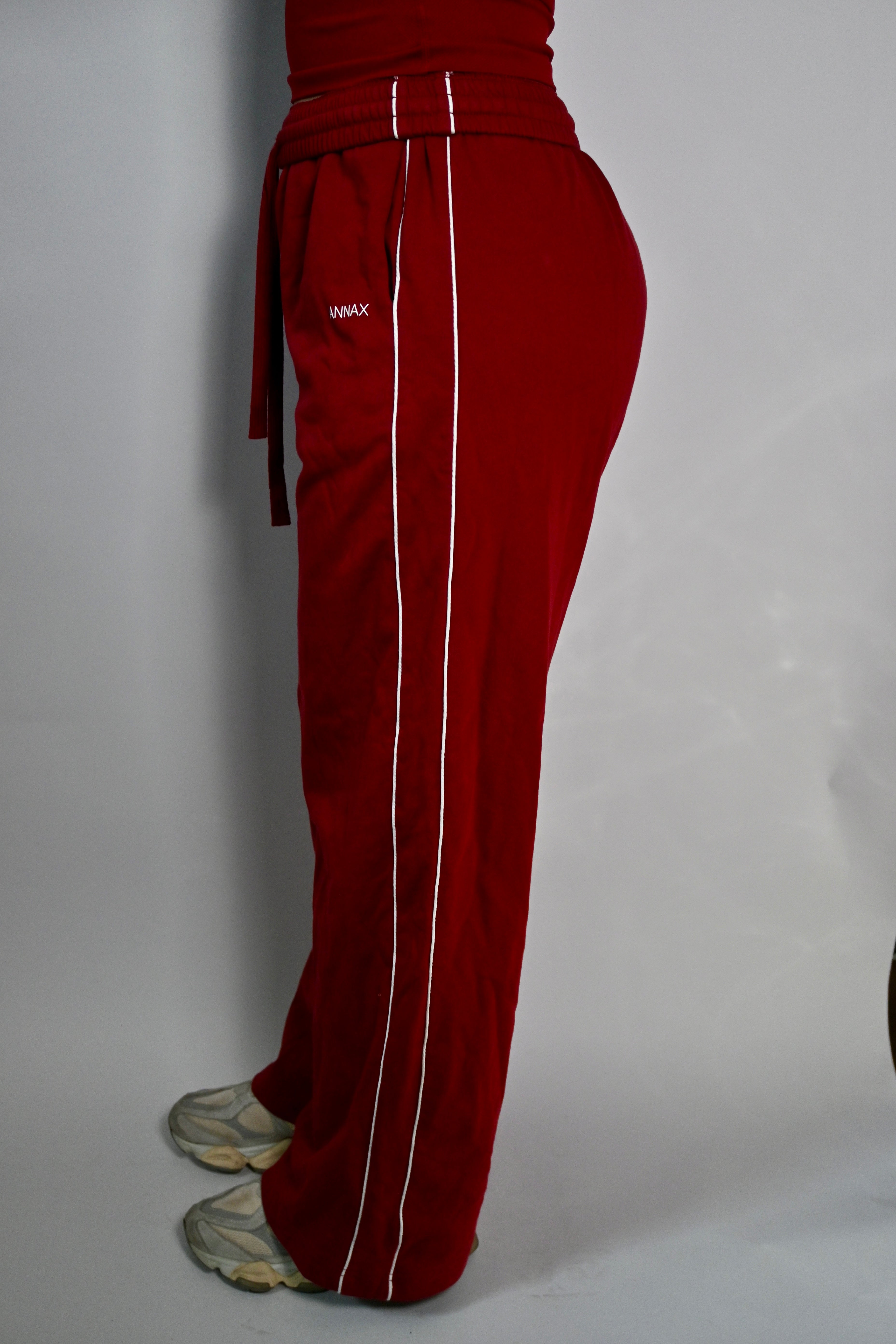 Stripped Wide-leg Track Pants